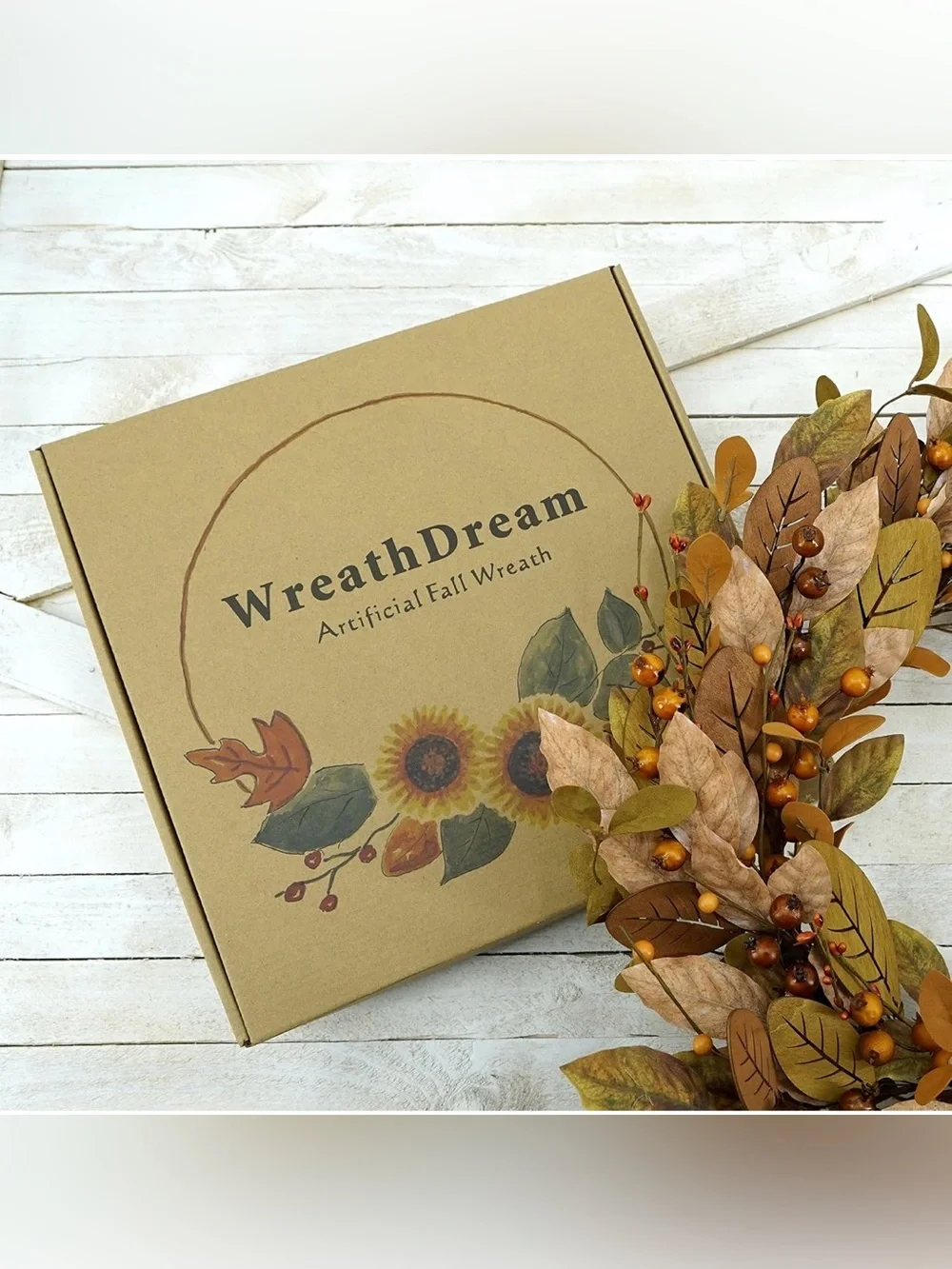 20'' Fall Wreath Berry Garland Autumn Wreath